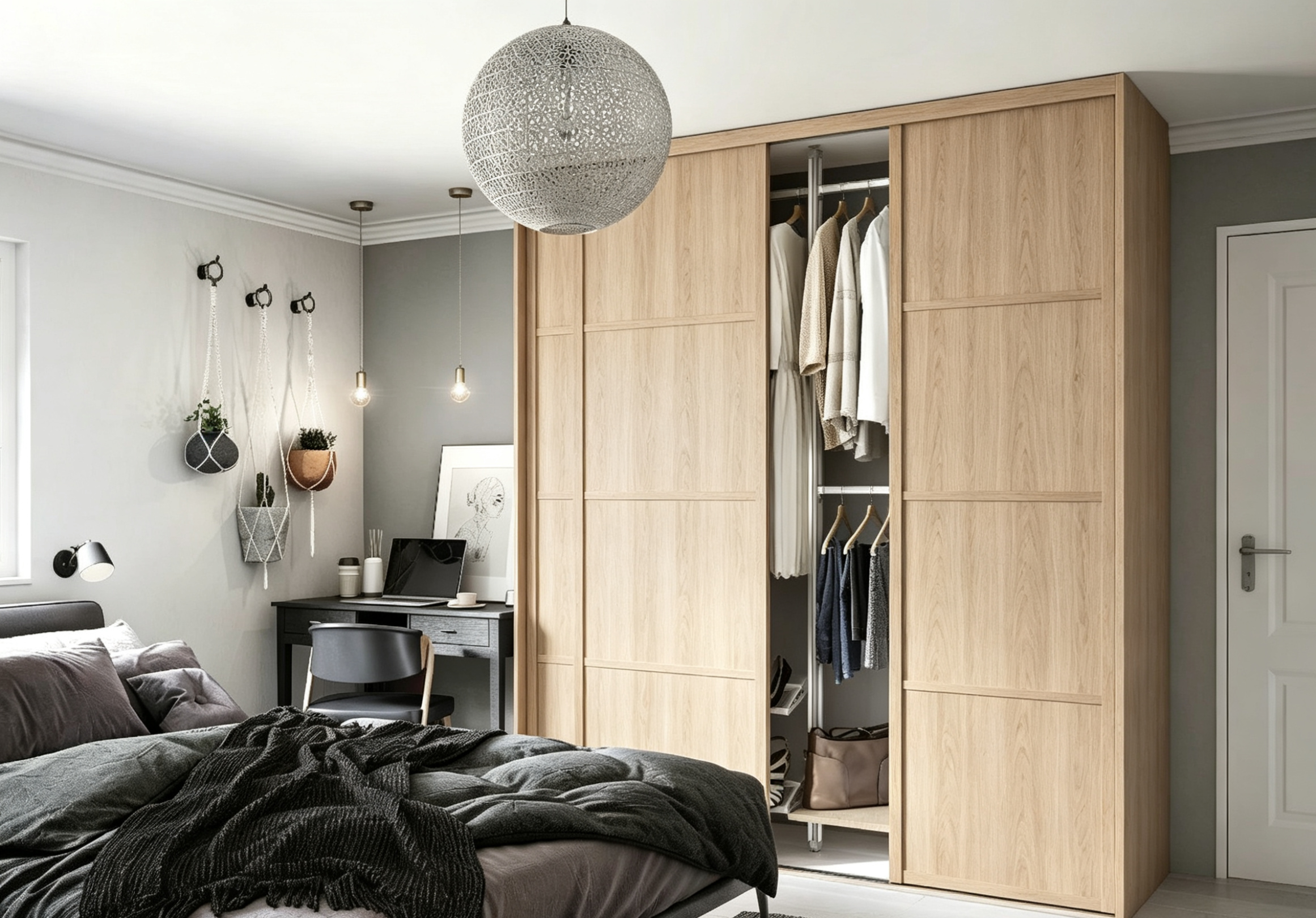 wood and textured sliding wardrobes southend-on-sea